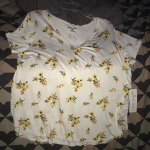 An orange kiss shirt